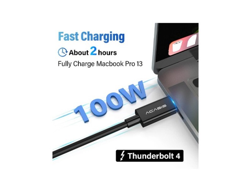 Acasis  TB200 40Gbps Thunderbolt 4 Data Cable PD 100W 8K60Hz 2M