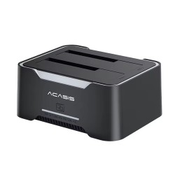Acasis EC-6104 Dual-bay Hard Drive Docking Station Case for 2.5 3.5 SSD Disk Case HDD Box Dock Hard Drive Enclosure