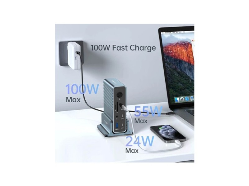 Acasis DS-7A15 15-in-1 4K 60Hz USB C Desktop Docking Station