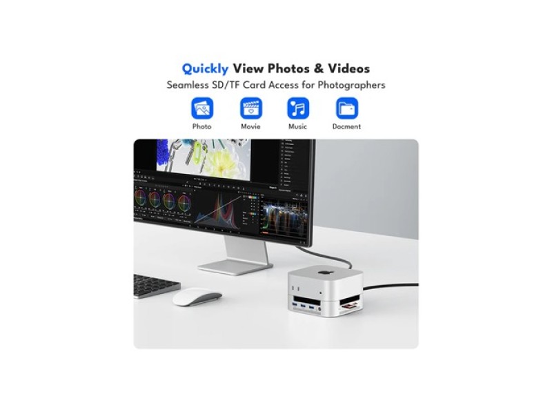 Acasis M001Pro 40Gbps Mac mini M4 Dock & Dual-Bay SSD Enclosure