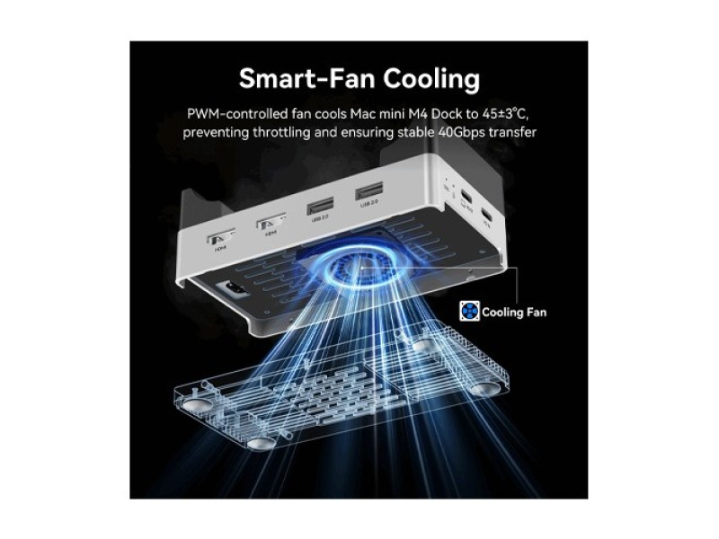 Acasis Mac mini M4 Dock & Stand with 8TB M.2 NVMe SSD Enclosure