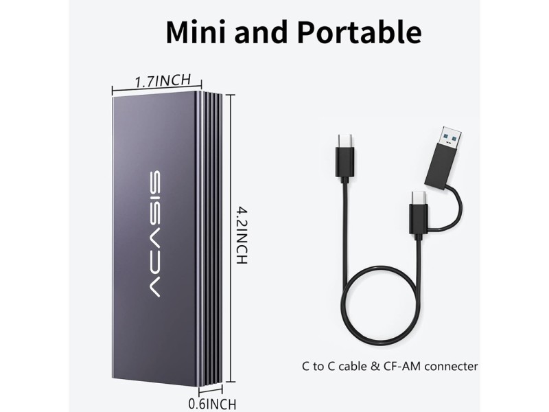 APPLE ACASIS USB-C 3.2 SSD ENCLOSURE 2013-2017 APPLE FLASH 12+16 PIN SSD AND M.2 NVME (MAC3W) APPLE ACASIS USB-C 3.2 SSD ENCLOSURE 2013-2017 APPLE FLASH 12+16 PIN SSD AND M.2 NVME (MAC3W)