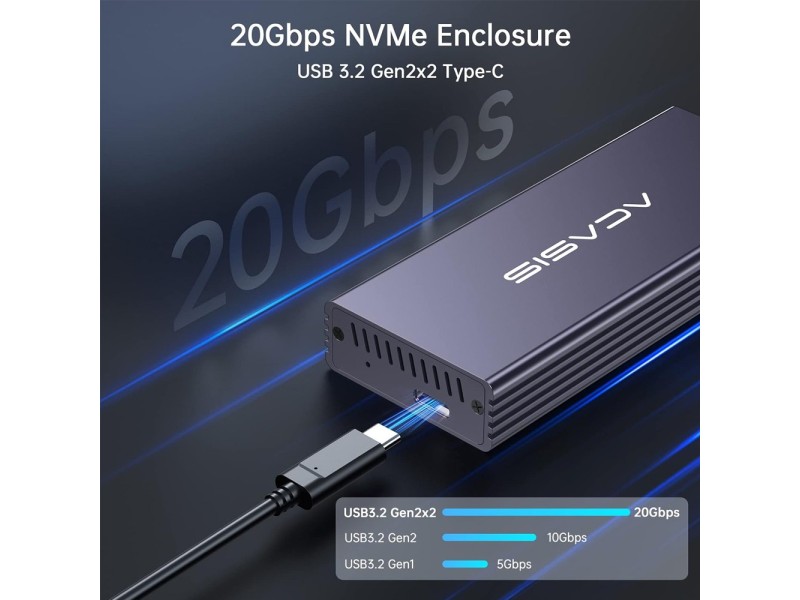 APPLE ACASIS USB-C 3.2 SSD ENCLOSURE 2013-2017 APPLE FLASH 12+16 PIN SSD AND M.2 NVME (MAC3W) APPLE ACASIS USB-C 3.2 SSD ENCLOSURE 2013-2017 APPLE FLASH 12+16 PIN SSD AND M.2 NVME (MAC3W)