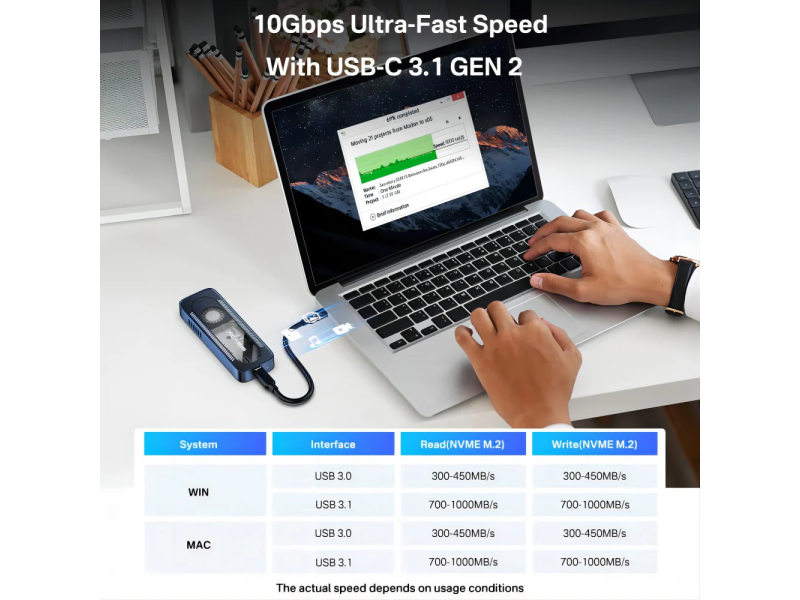 Acasis EC-6608Air 10Gbps M.2 NVMe SSD Enclosure