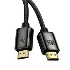 BASEUS HDMI 8K TO HDMI 8K CABLE 2M 8K X 60 HZ ZINC ALLOY (WKGQ000201)