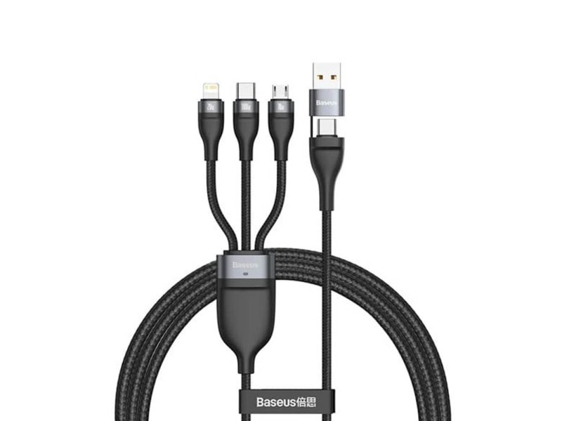 Baseus Flash Series Two-for- Three Data Cable 100w (Ca2t3-g1)