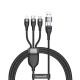 Baseus Flash Series Two-for- Three Data Cable 100w (Ca2t3-g1)