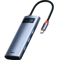 Baseus Metal Gleam Series 5-in-1 Multifunctional Type-C HUB Docking Station CAHUB-CX0G
