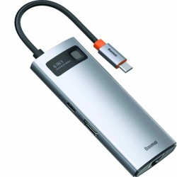 Baseus Metal Gleam Series 6-in-1 Multifunctional Type-C HUB Docking Station CAHUB-CW0G