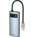 Baseus Metal Gleam Series 4-in-1 Multifunctional Type-c Hub Docking Station Gray CAHUB-CY0G