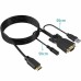 MT-VIKI HDMI to VGA Cable Adapter Converter with USB & 3.5mm Audio Male
