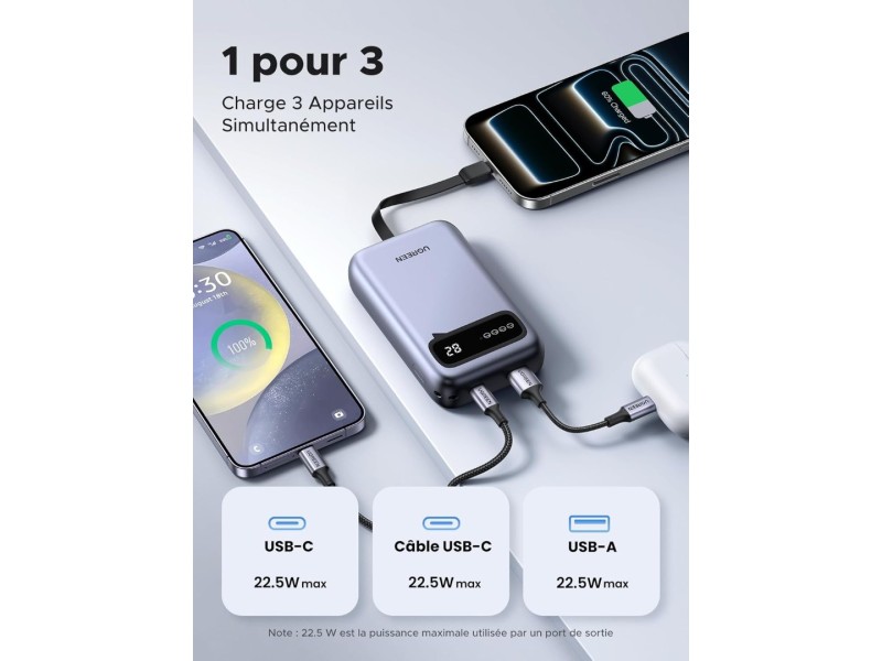 UGREEN PB525 (55141) 20000MAH 20W POWER BANK 