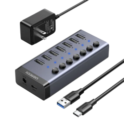 UGREEN 7 in 1 POWERED SWITCH USB 3.0 HUB (30778)