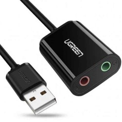 UGREEN USB 2.0 AUDIO ADAPTER EXTERNAL STEREO SOUND CARD (30724)
