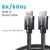 UGREEN 80602 3M 8K 60Hz 4K 120Hz HDMI 2.1 ULTRA HD BLACK CABLE