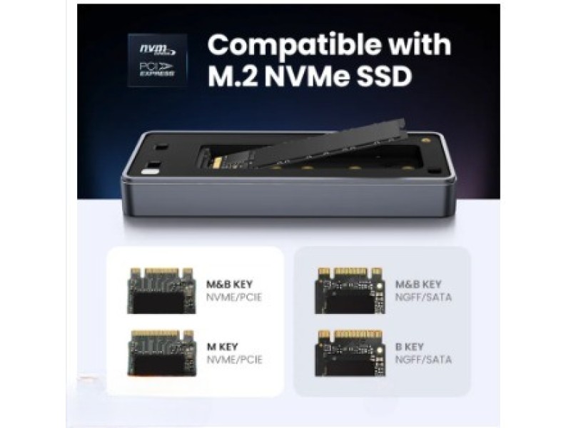 UGREEN CM642 M.2 NVMe SATA SSD Enclosure