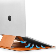 WiWU SKIN PRO PU Leather Portable Stand Sleeve for Macbook 13.3 inch – Brown