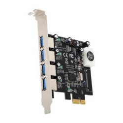4 Port USB 3.0 HUB to PCI-e PCI Express Card Adapter Speed Rate up to 5Gbps