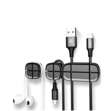 BASEUS CROSS PEAS CABLE CLIPS FLEXIBLE SILICON EARPHONE CABLE ORGANIZER WIRE HOLDER