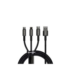 Baseus Tungsten Gold One-for-three Fast Charging Data Cable USB to M+L+C 3.5A