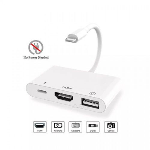 COTEetCI Lightning OTG HDMI 3in1 Adapter with USB Camera Port