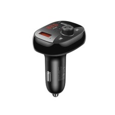 USAMS 50W 3 Ports Car Charger Digital Display Wireless Car Adapter Kit