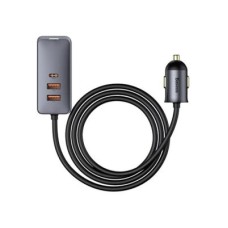 Baseus Share Together PPS Multi-port Fast Charging Car Charger With Extension Cord 120W 3U+1C