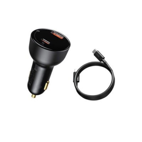 Baseus Superme Digital Display PPS 100W USB Car Charger with Type C Cable