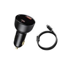 Baseus Superme Digital Display PPS 100W USB Car Charger with Type C Cable Baseus Superme Digital Display PPS 100W USB Car Charger with Type C Cable
