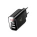 Baseus CCALL-BH01 CCALL-AH01 Mirror Lake Intelligent Digital Display 3USB Travel Charger 3.4A EU CN Black