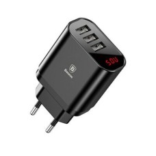 Baseus CCALL-BH01 CCALL-AH01 Mirror Lake Intelligent Digital Display 3USB Travel Charger 3.4A EU CN Black