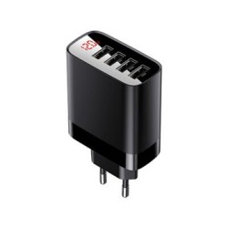 Baseus CCJMHB-B01 Mirror Lake Digital Display 4USB Travel Charger