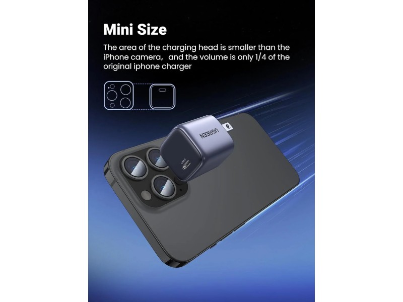 UGREEN NEXODE MINI 20W GAN FAST CHARGER CD318 (25338)
