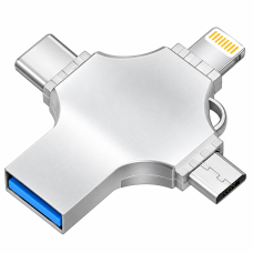 USB 4 in 1 64GB Multi-Connector Flash Drive